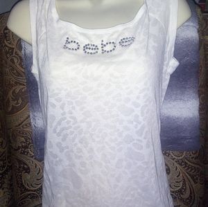 NEW BEBE RHINESTONE LOGO TSHIRT SIZE MEDIUM